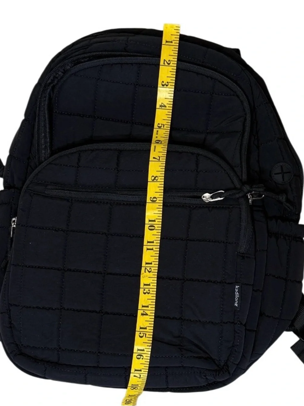 kadilong Laptop Book bag Backpack‎ for College or Travel, Black Quilt, USB Ready